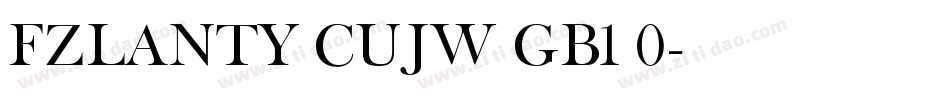 FZLANTY CUJW GB1 0字体转换